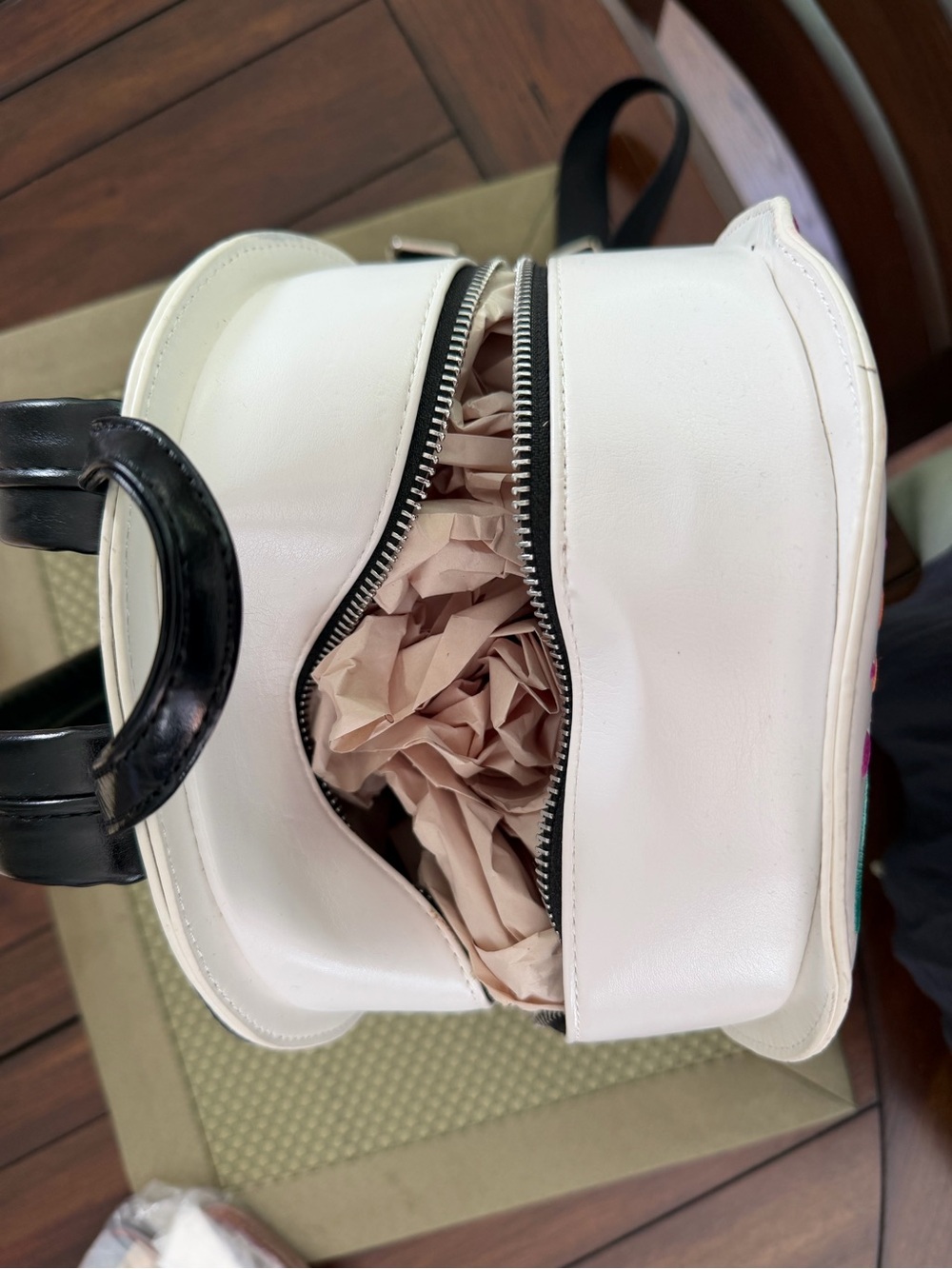 Loungefly exclusive Disney Parks Coco White Floral Sugar Skull Backpack Bag - Picture 6 of 16